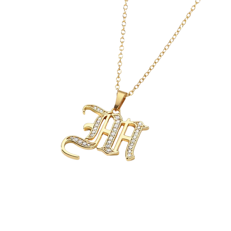 Old English Initial Pendant 2024 | towncentervb.com
